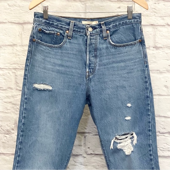 Levi’s W30 (US 10/11) Wedgie Premium Icon Women’s Jeans Distressed 22861-0107 - Picture 5 of 13